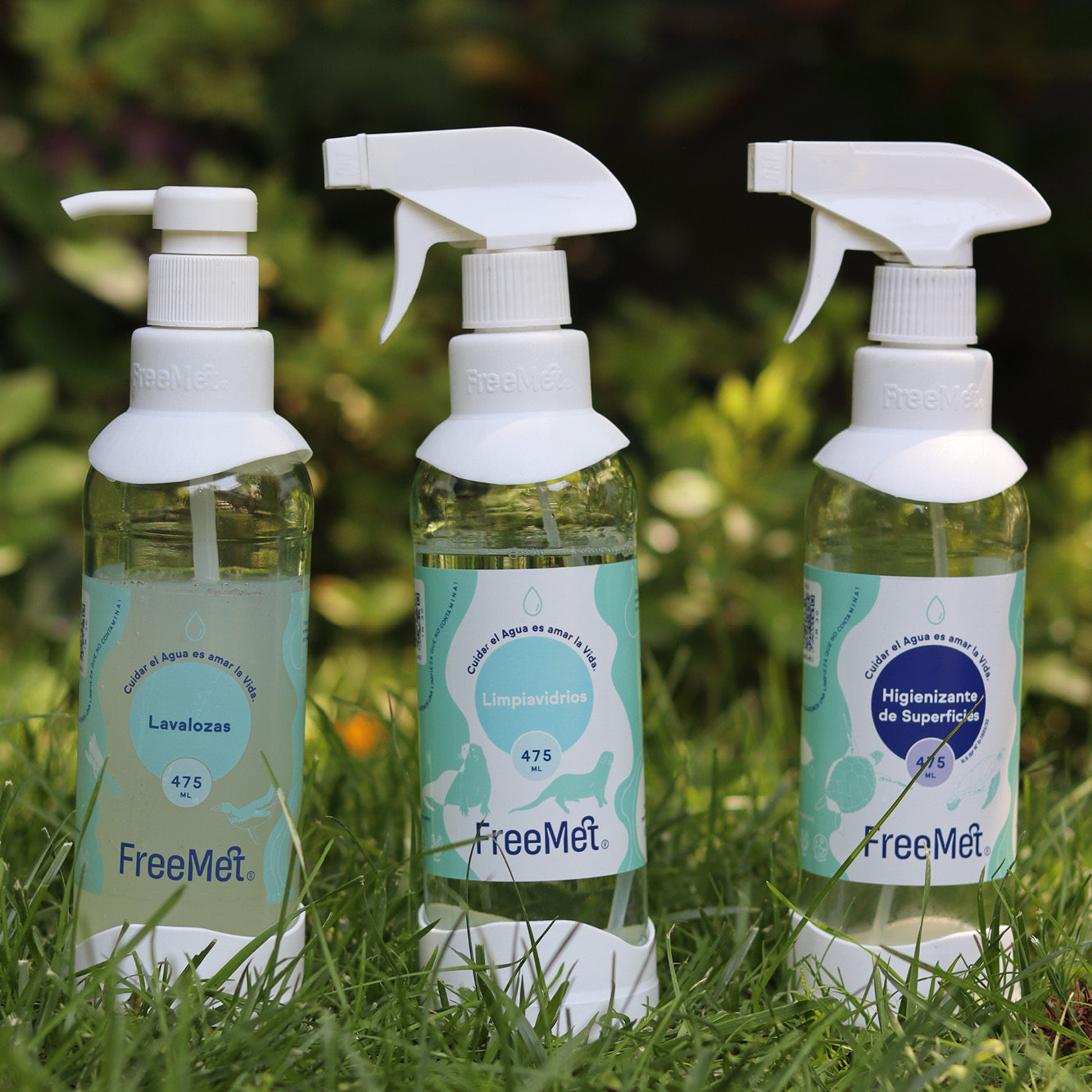 3 Botellas RefillMe Lavalozas + Limpiavidrios + Higienizante