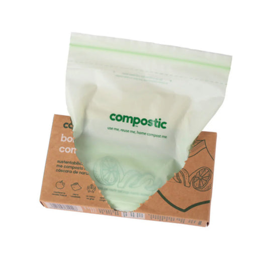 Compostic Bolsas reutilizables con cierre sandwich compostables