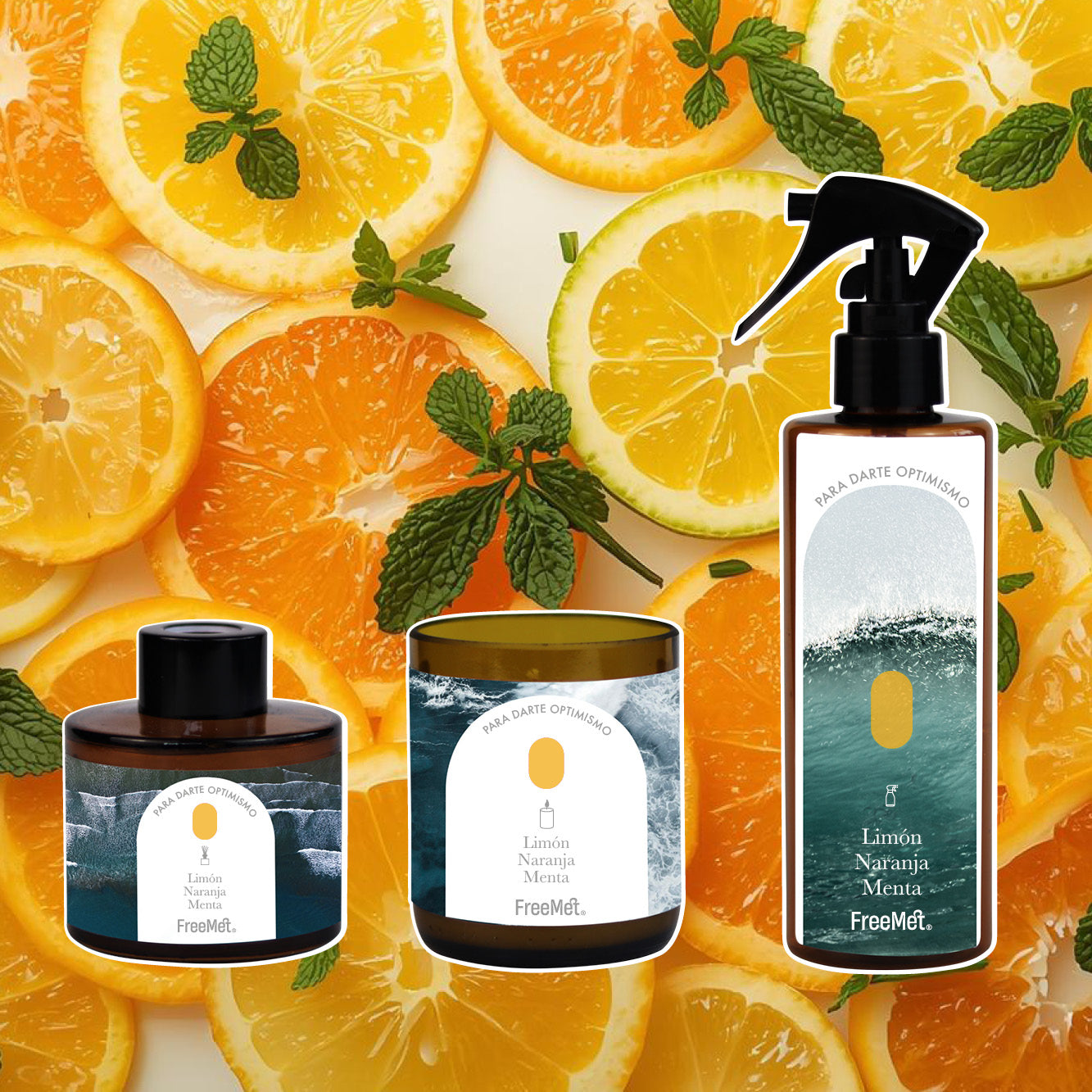 Pack "Emociones del Mar" Aromatizador + Vela + Difusor